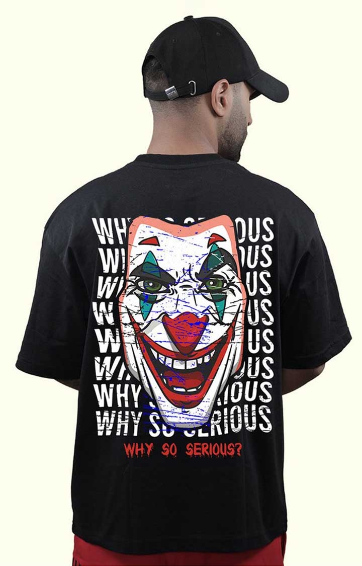 PRONK | Why So Serious Men's Oversized Printed T Shirt