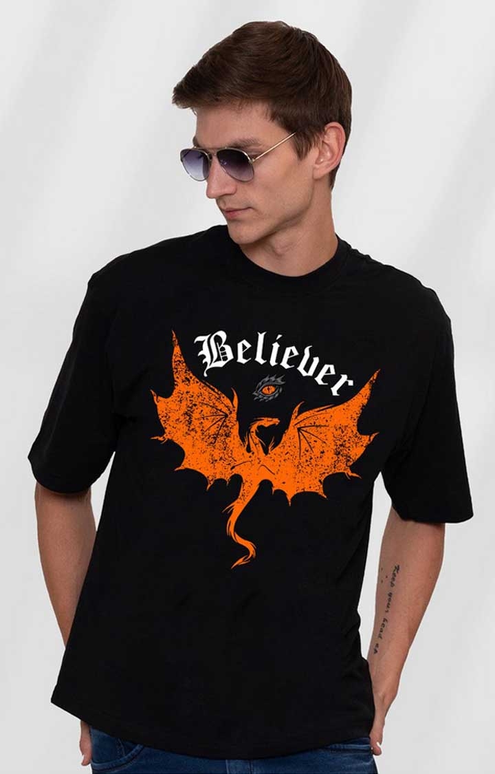 PRONK | Believer Men's Oversized Printed T Shirt