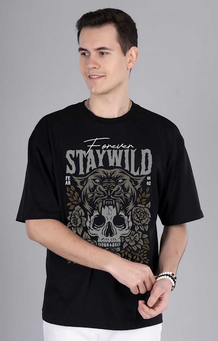 PRONK | Stay Wild Oversized Printed T Shirt