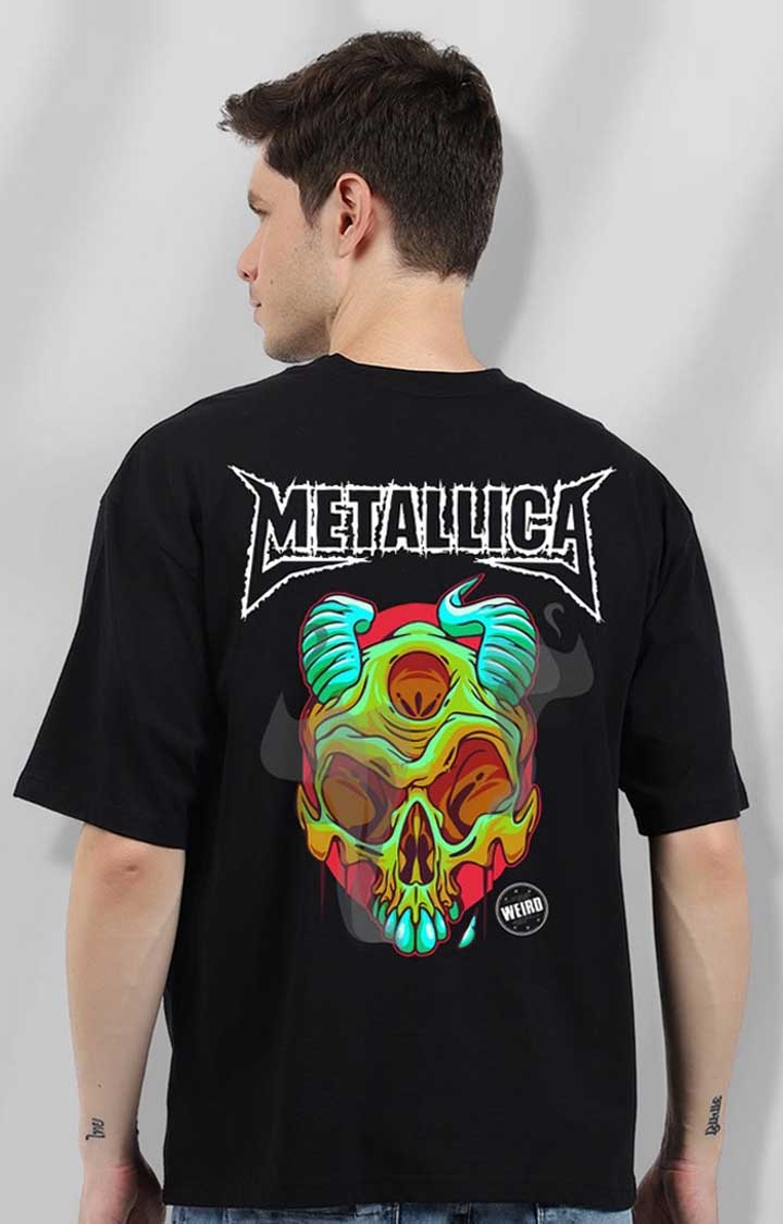 Weird Metallica Men's Oversized Printed T Shirt