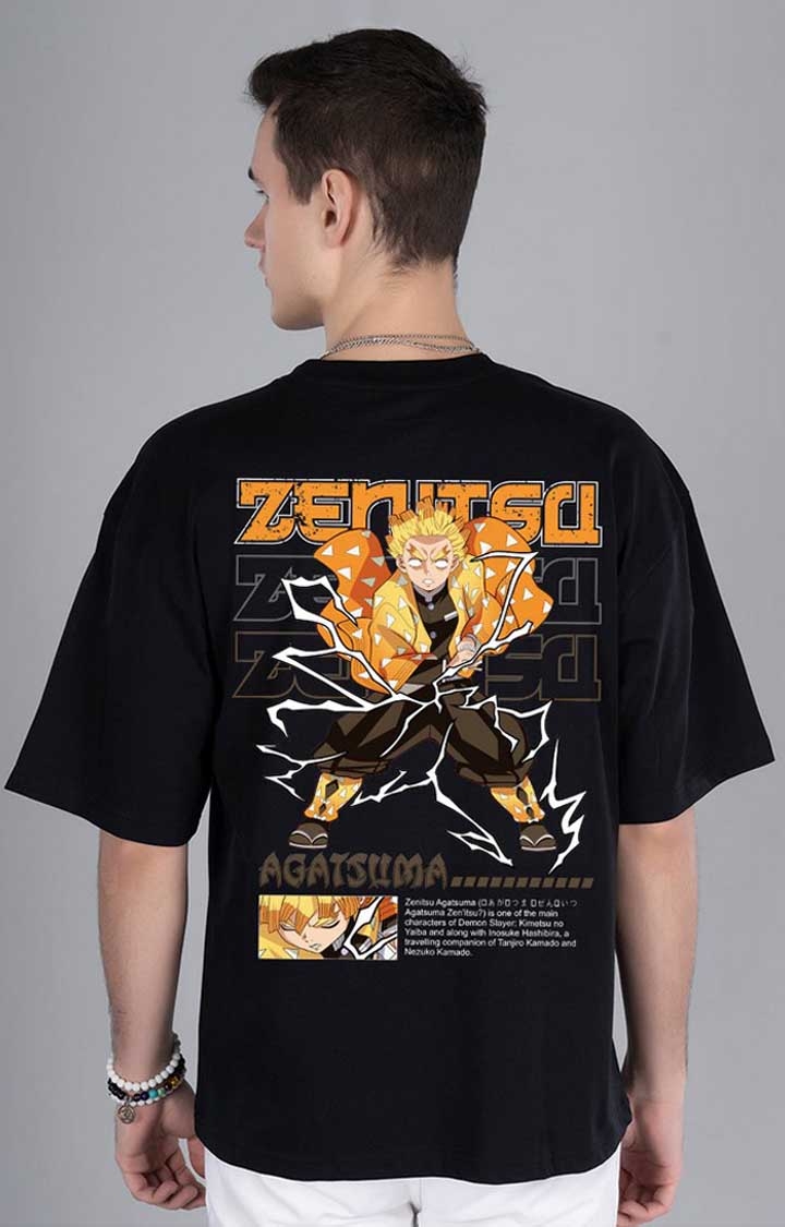 PRONK | Zenitsu Men's Oversized Printed T Shirt