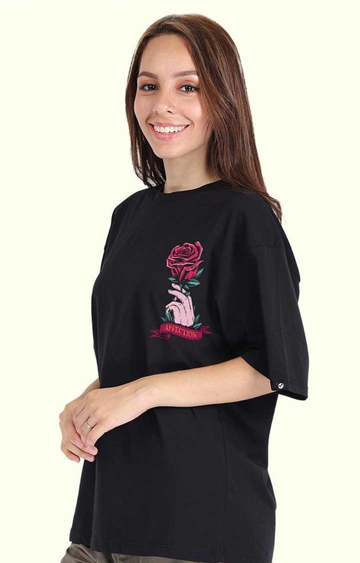 Affection Women's Oversized Printed T Shirt