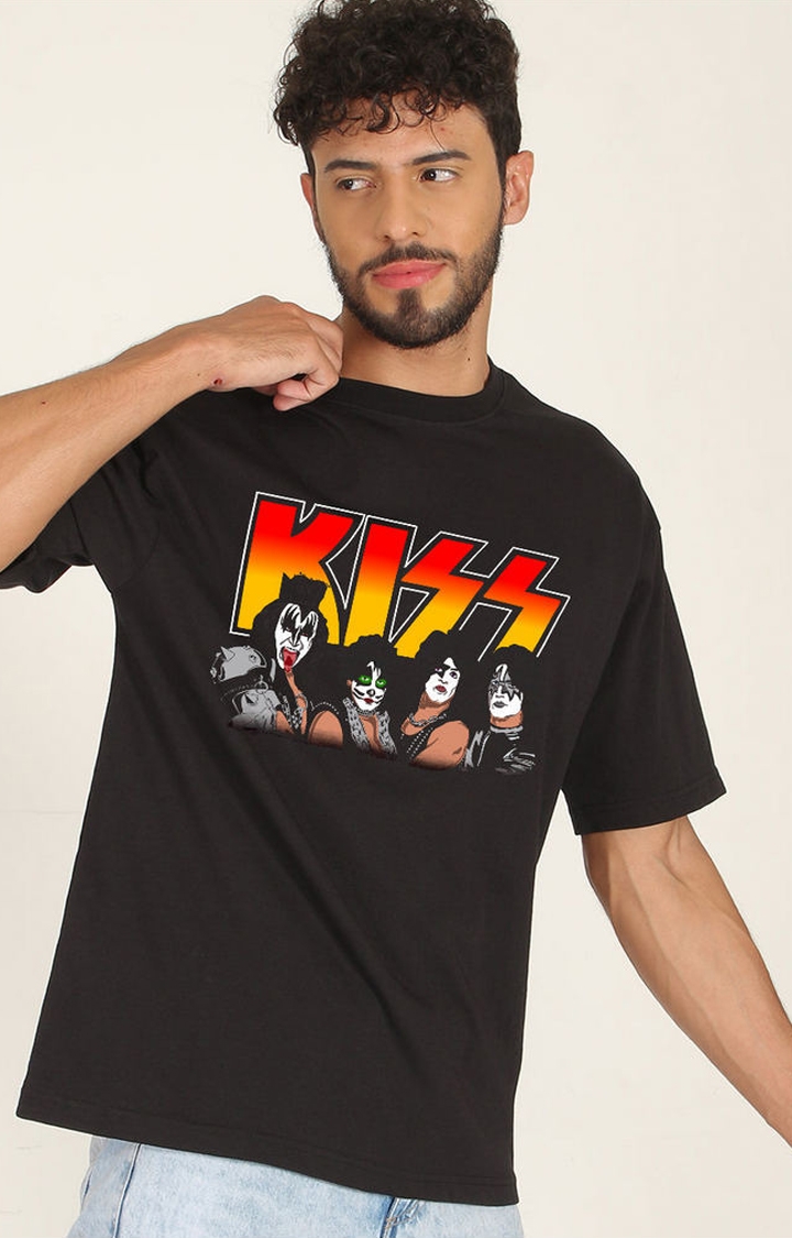 Rock Band Men's Oversized Printed T-Shirt