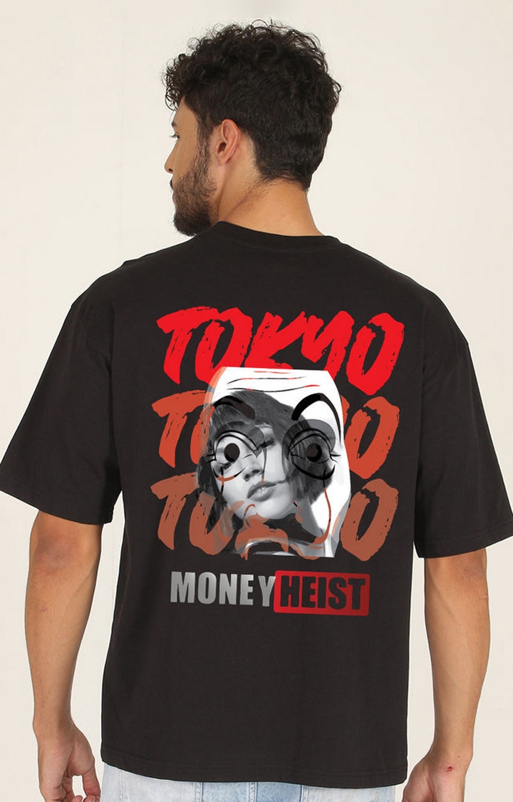 PRONK | Money Heist Men's Oversized Printed T-Shirt