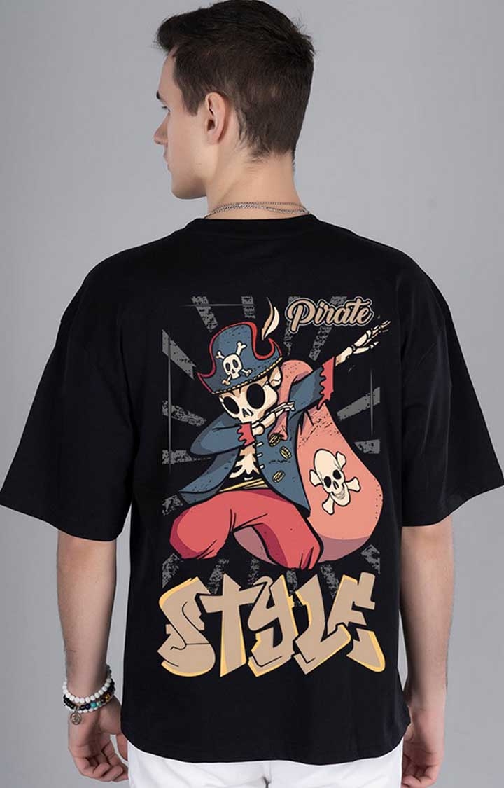 Dab Pirate Men's Oversized Printed T Shirt
