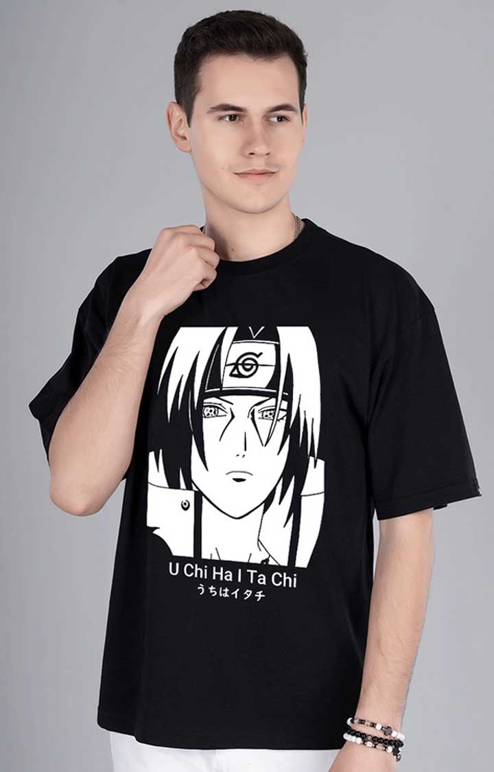 Glow In Dark Anime Men's Oversized Printed T Shirt