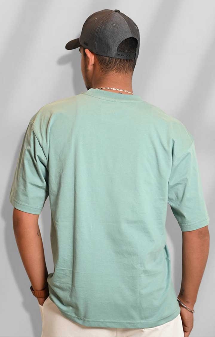 Solid Men's Oversized T-Shirt - Mint Green