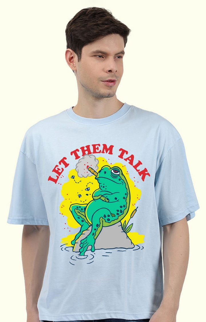 PRONK | Let Them Talk Men's Oversized Printed T-Shirt