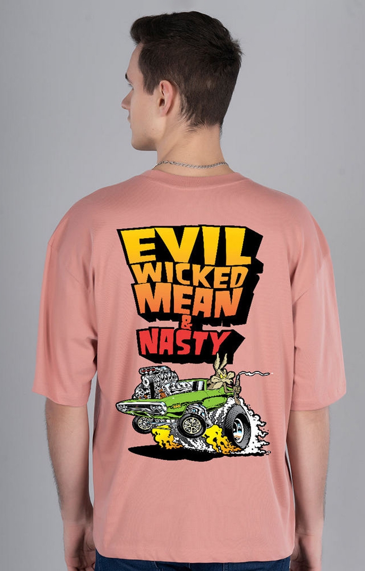 Evil Wicked Men's Oversized Printed T-Shirt