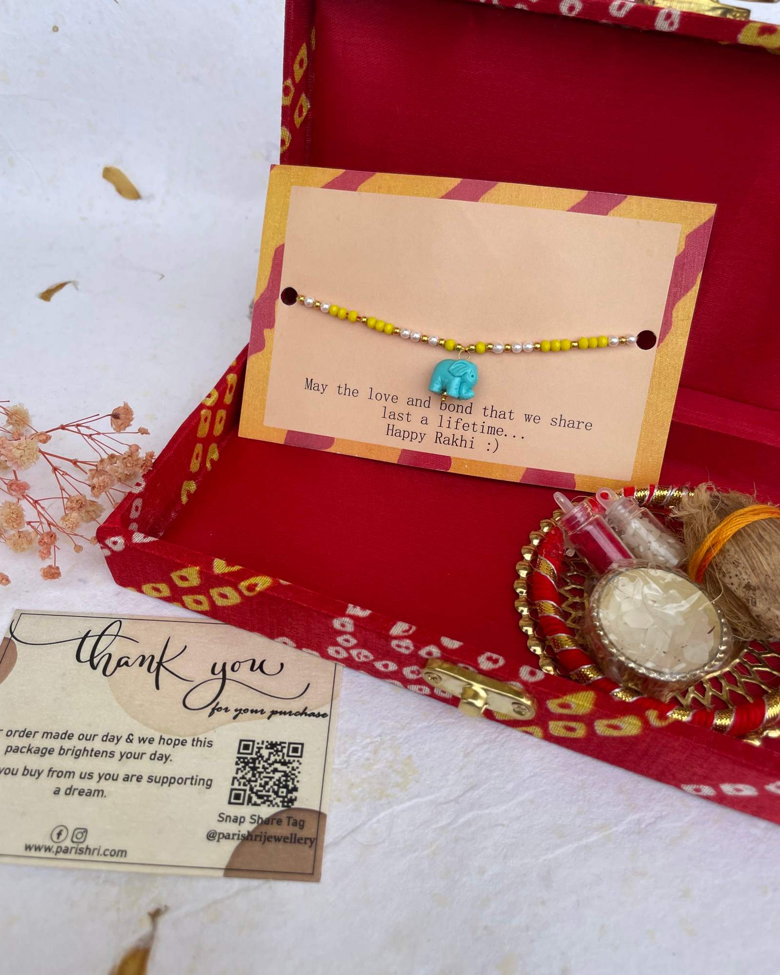 Turquoise Haathi Mere Saathi Rakhi