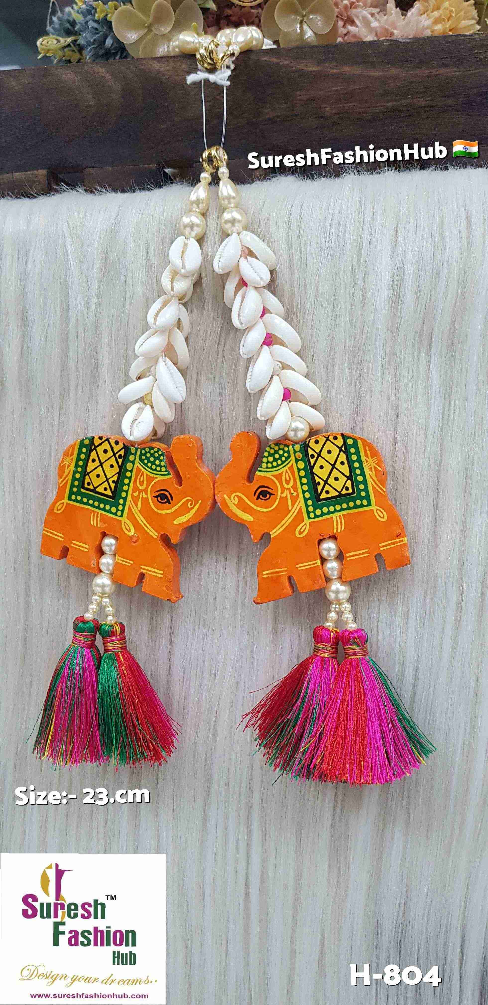 Orange Elephant Dark Tassel Hanging