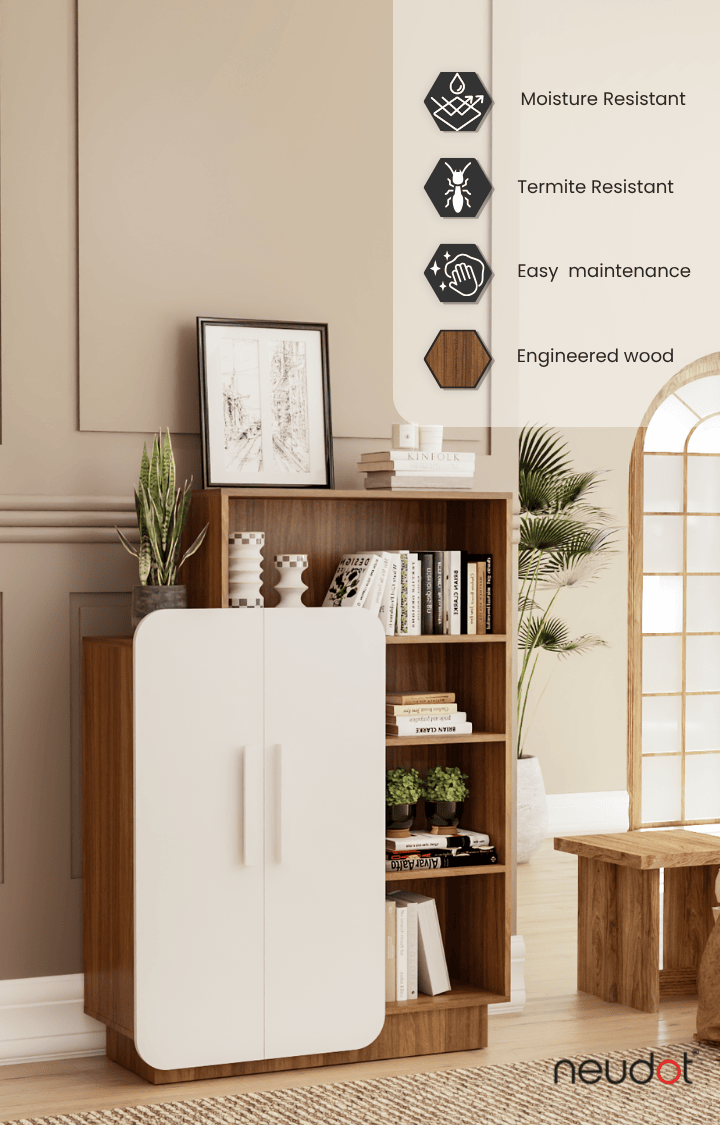 Haven Bookshelf - Frosty White