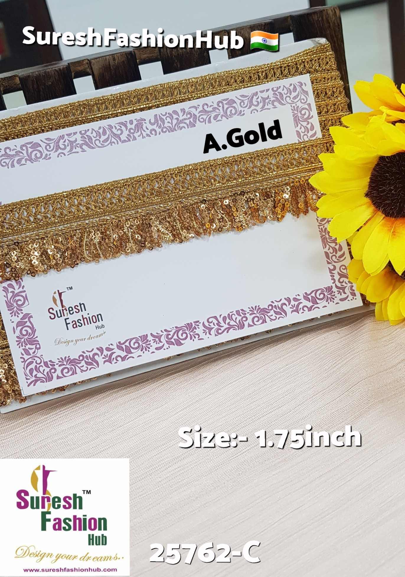 Antique Gold Jhalar Zari Fringe Lace