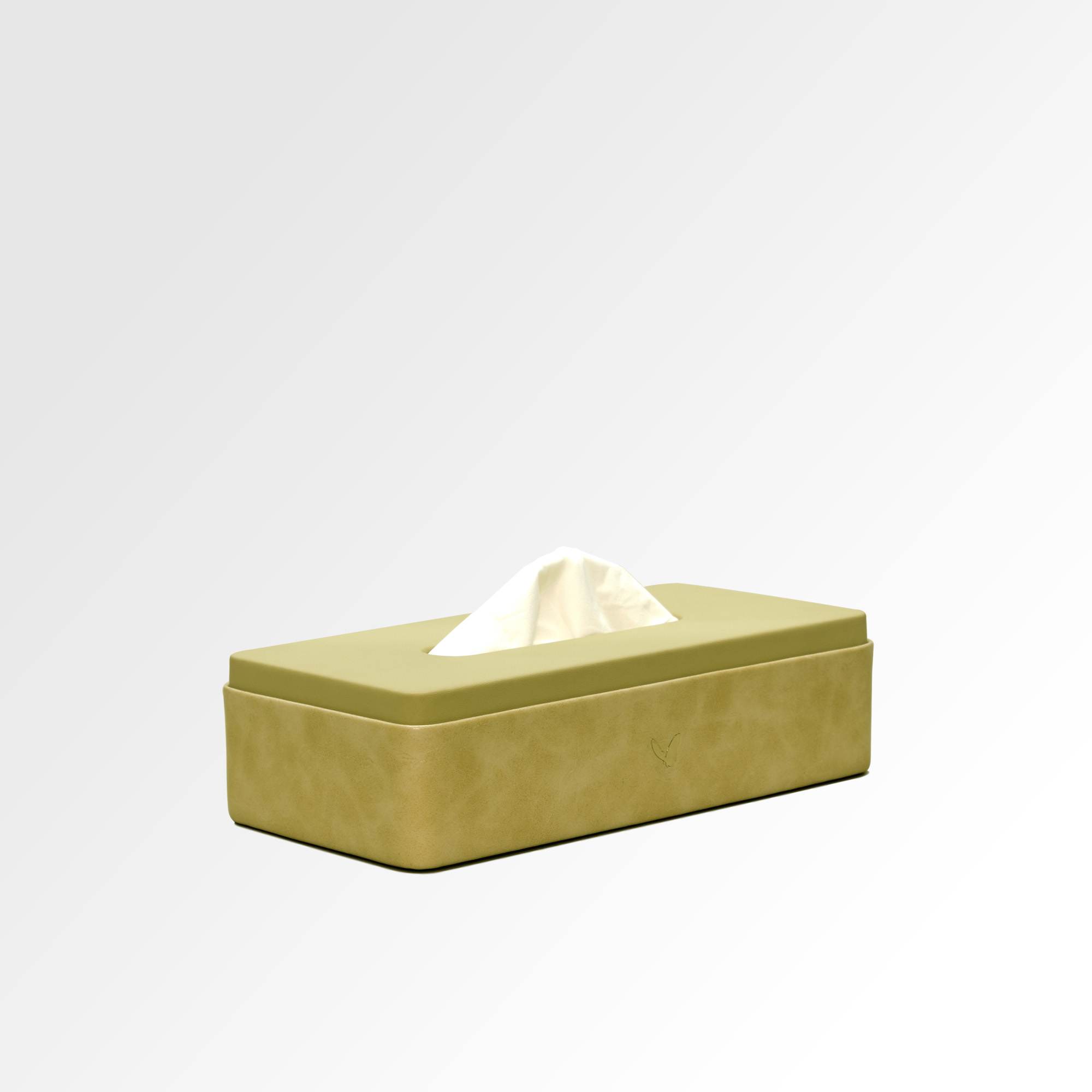 Tissue Box Holder for Home and Office in Premium Faux Leather | Size: 9.5 x 4.5 x 2.5(H) Inches | Moderno | Cream