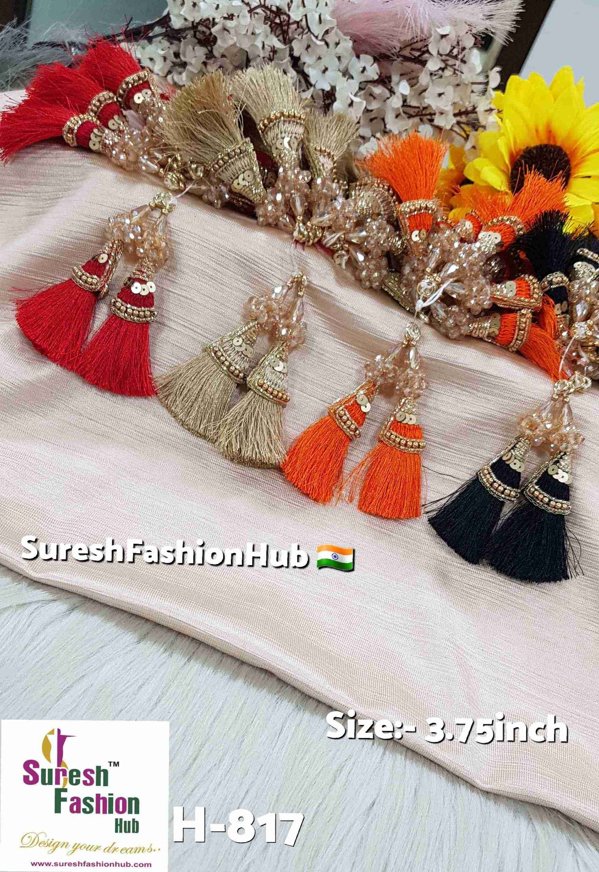 Red Elegance Thread Tassel Pair