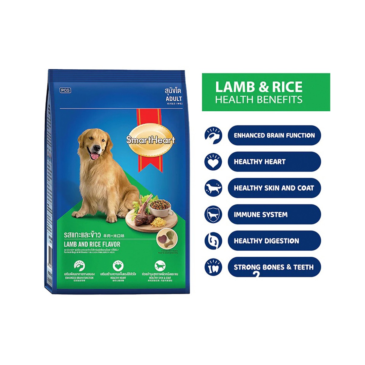 Smart Heart Adult Lamb & Rice Dry Dog Food