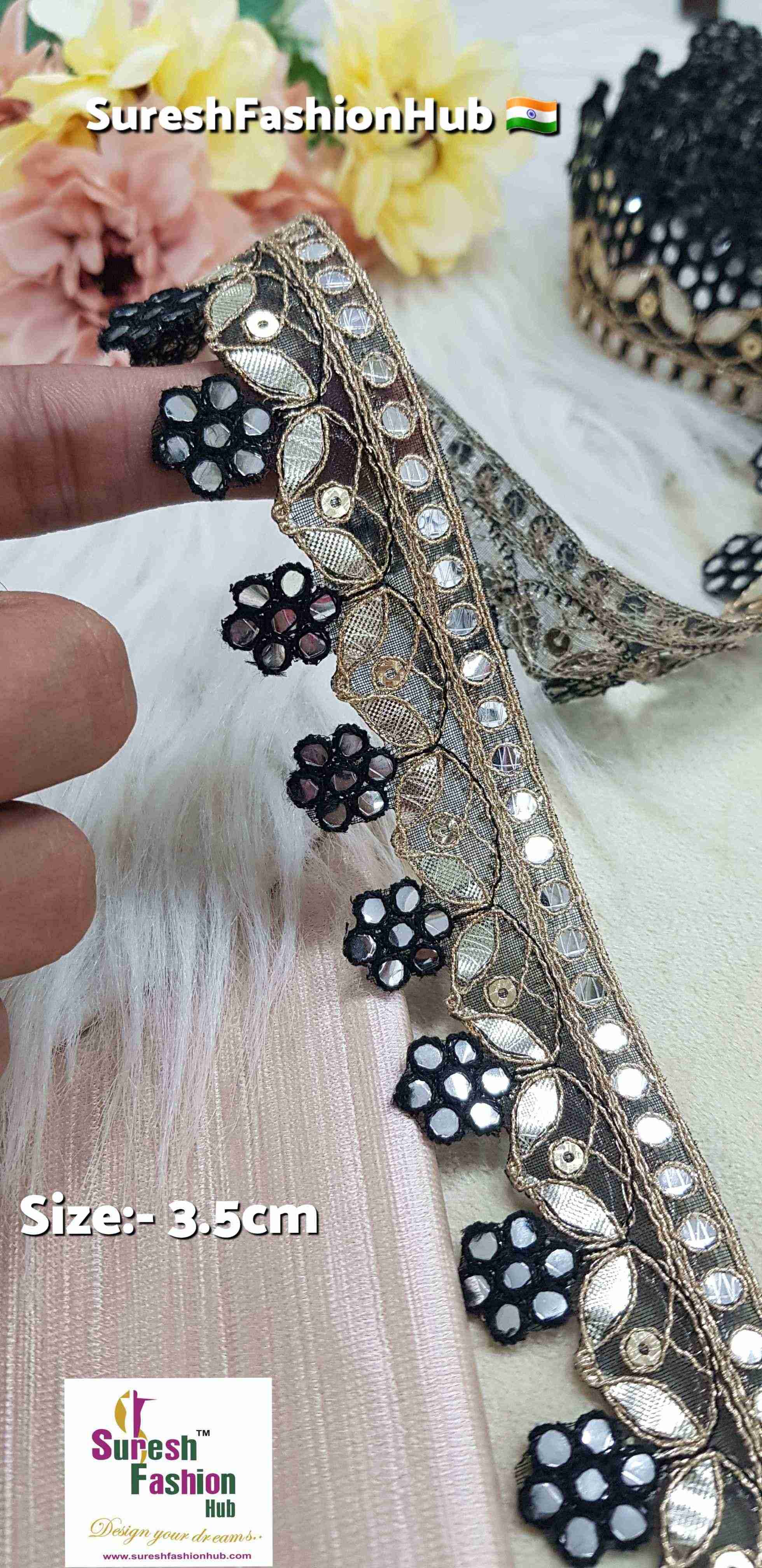 Mirror Luxe Double-Cut Gota Lace