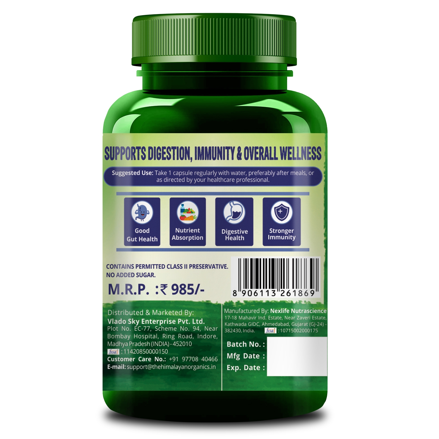 Himalayan Organics | Himalayan Organics Probiotics Supplement 35 Billion CFU for women & men, 16 Strains with Prebiotics | 100 Veg Capsules 1
