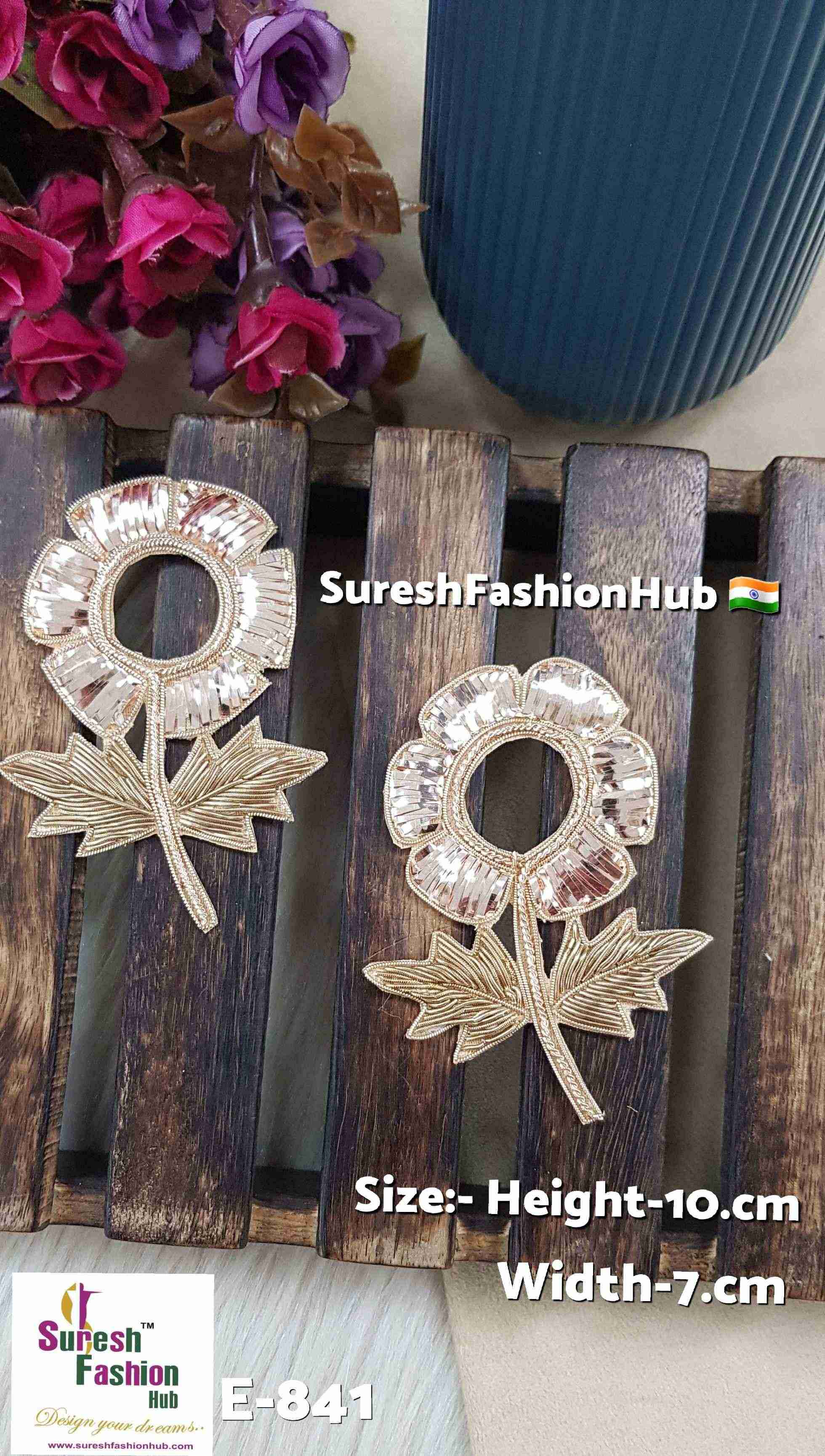 Zardosi Flower Cutwork Patch