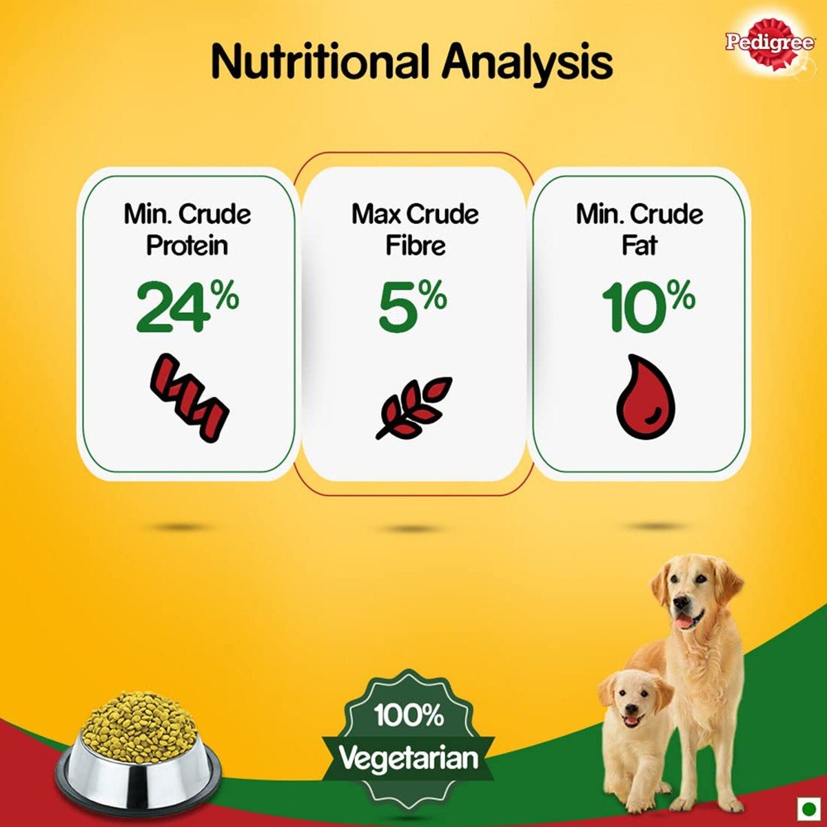 Pedigree Adult & Puppy 100% Veg Dry Dog Food