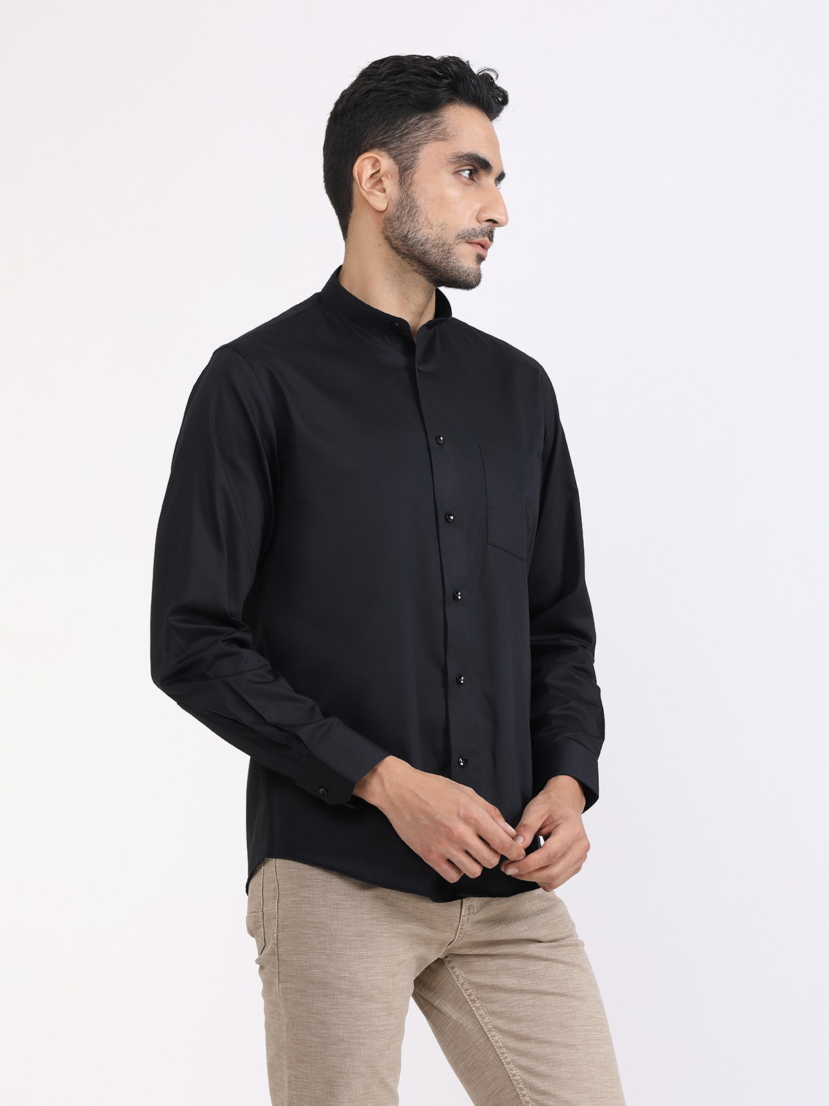 Albion Mens Premiume Black Casual Shirt