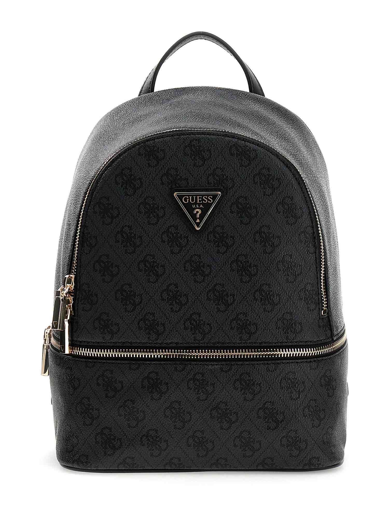 Guess Black Pu Logo Women Back pack
