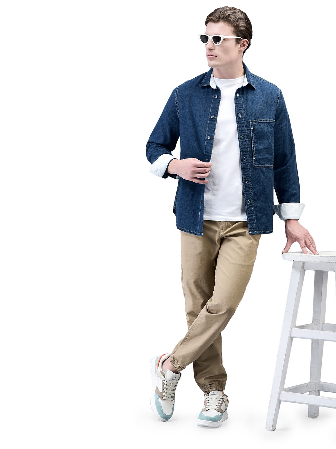 GENTS-F/S SHIRT-GGSH30000112A@DBLUE