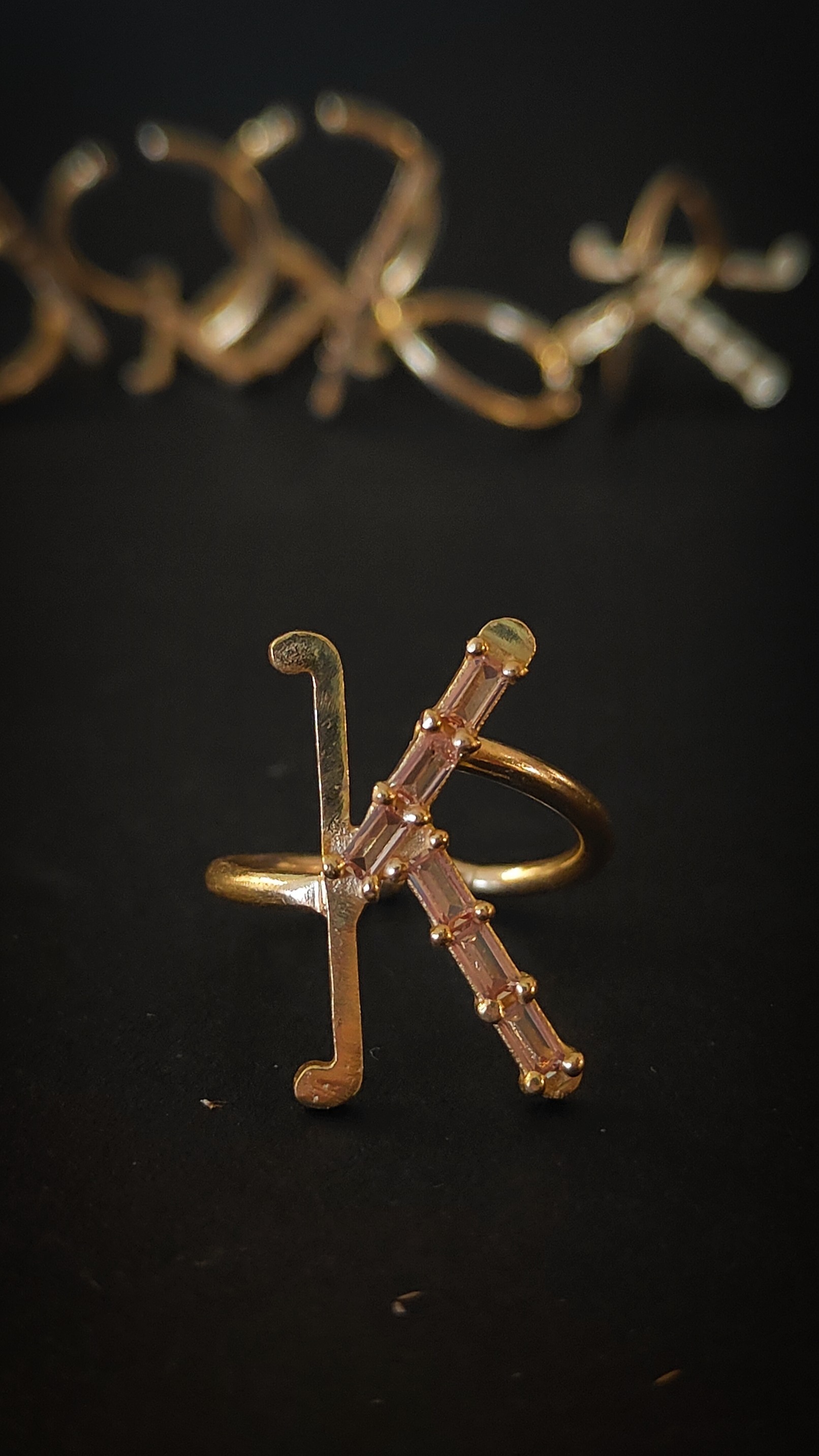 Gold King' studded Ring