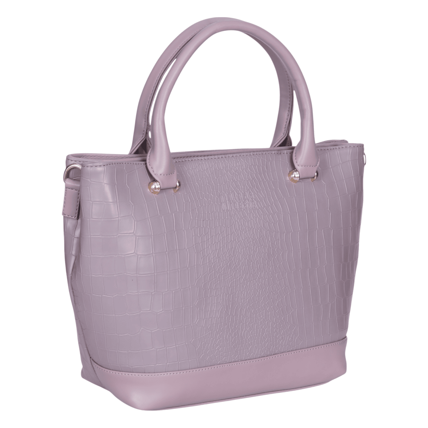 Ninaa Rossie Lavender Croc-Textured Handbag