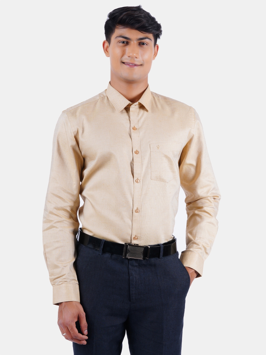 Ramraj Cotton | Ramraj Cotton Men Casual 100% Cotton Solid Prestigous Fit Shirt 0