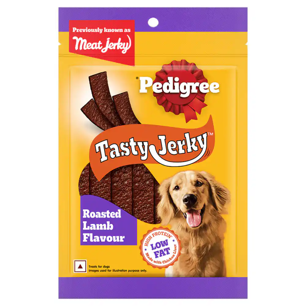 Pedigree Tasty Jerky Adult Roasted Lamb Dog Treat - 70gm