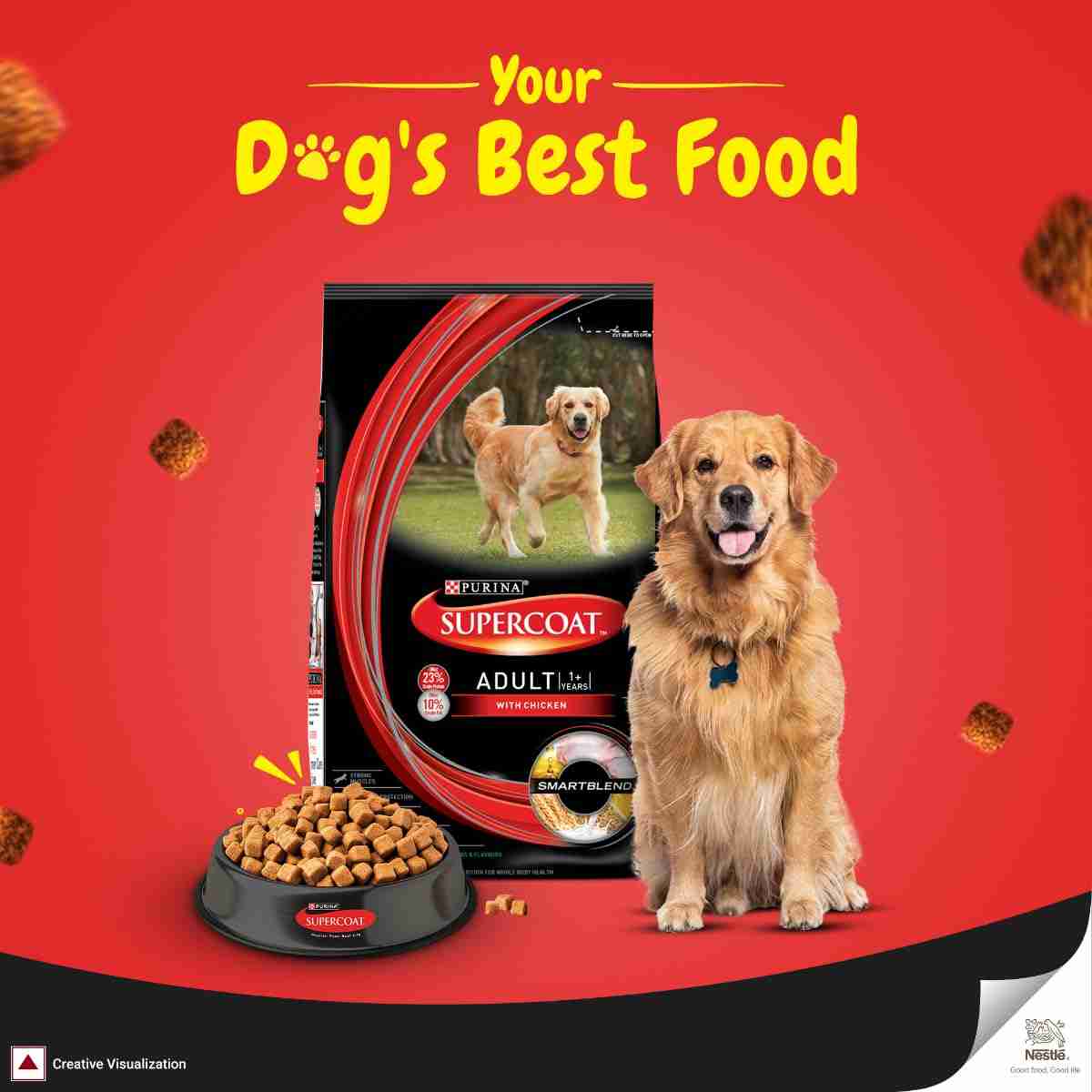 PURINA Supercoat Adult Dry Dog Food with Chicken 2.5kg