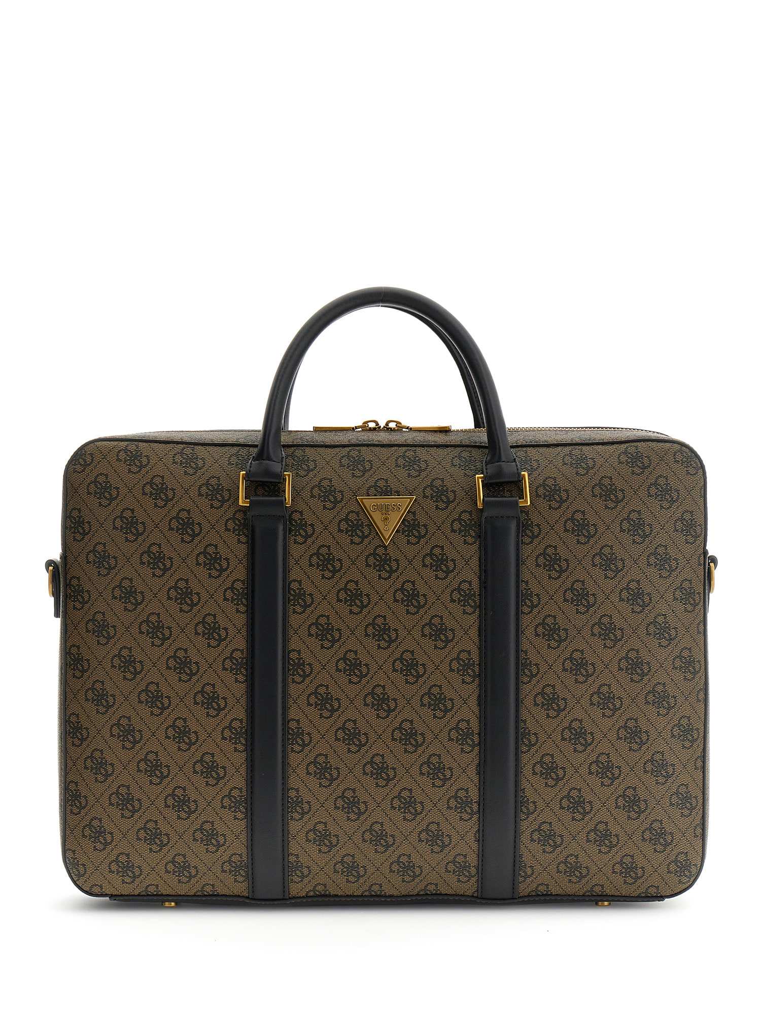 Guess Brown PU Logo Men Laptop Bag