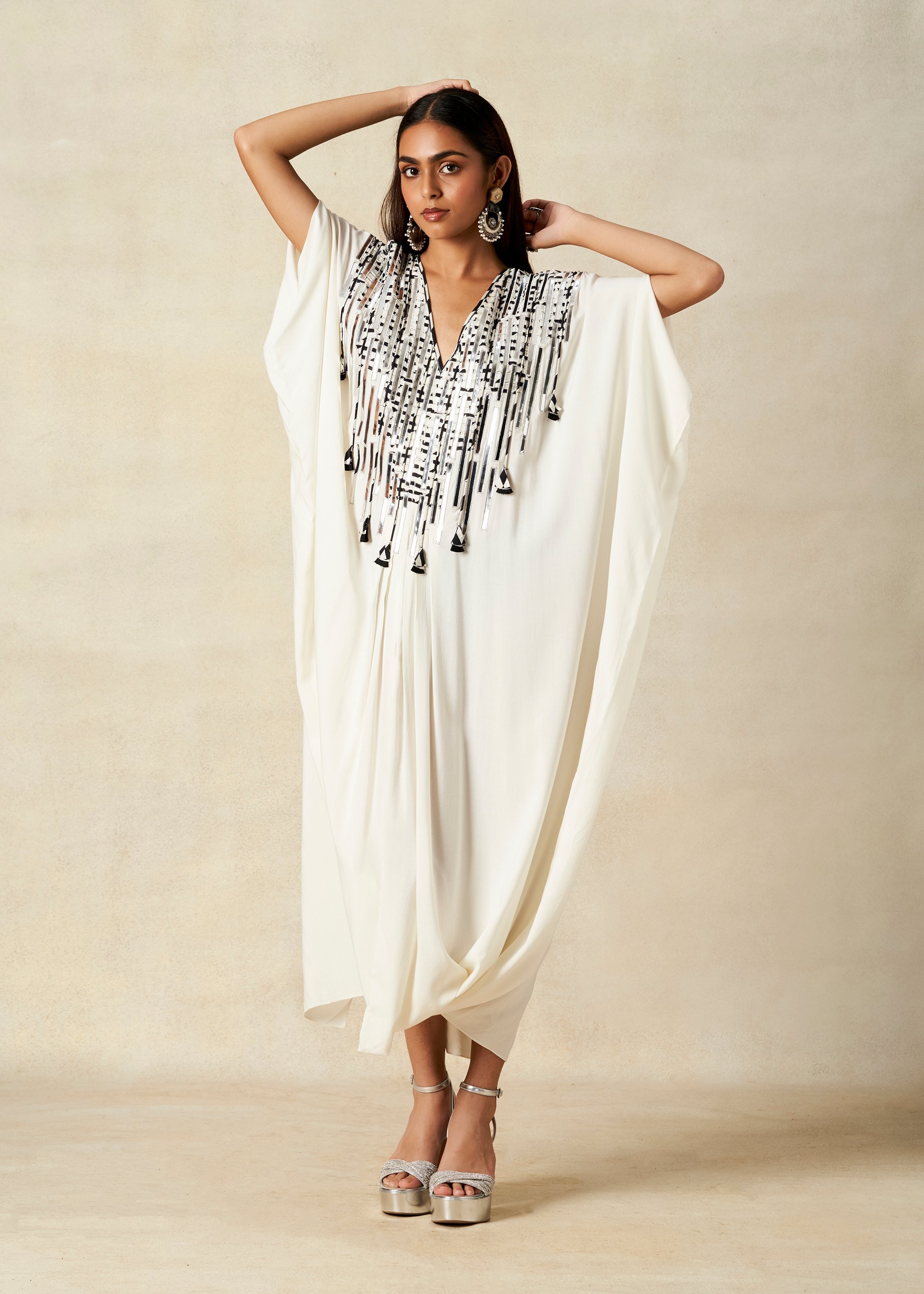 Off White Kaftan Tunic