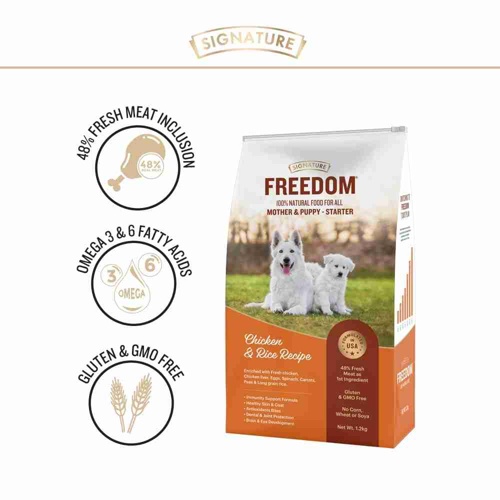 Freedom Chicken & Rice Starter (Mother & Puppy) Dog Dry Food, 1.2 kg