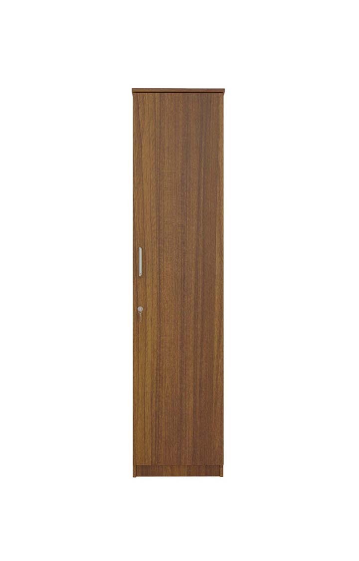 neudot Adona Engineered Wood Single Door Wardrobe - Leon Teak