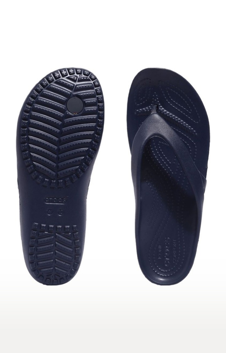 Women's Blue Solid Slippers