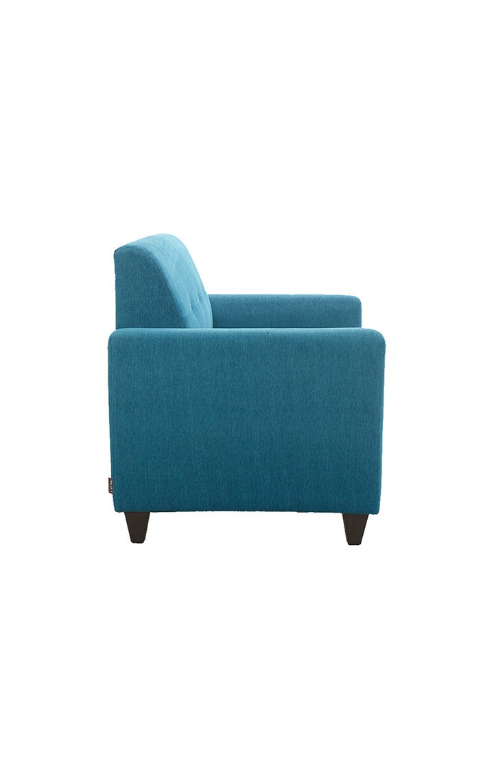 neudot Elegance Sofa for Living Room |2 Person Sofa|Premium Fabric with Cushioned Armrest | Solid Wood Frame|2 Seater in Scuba Blue Color