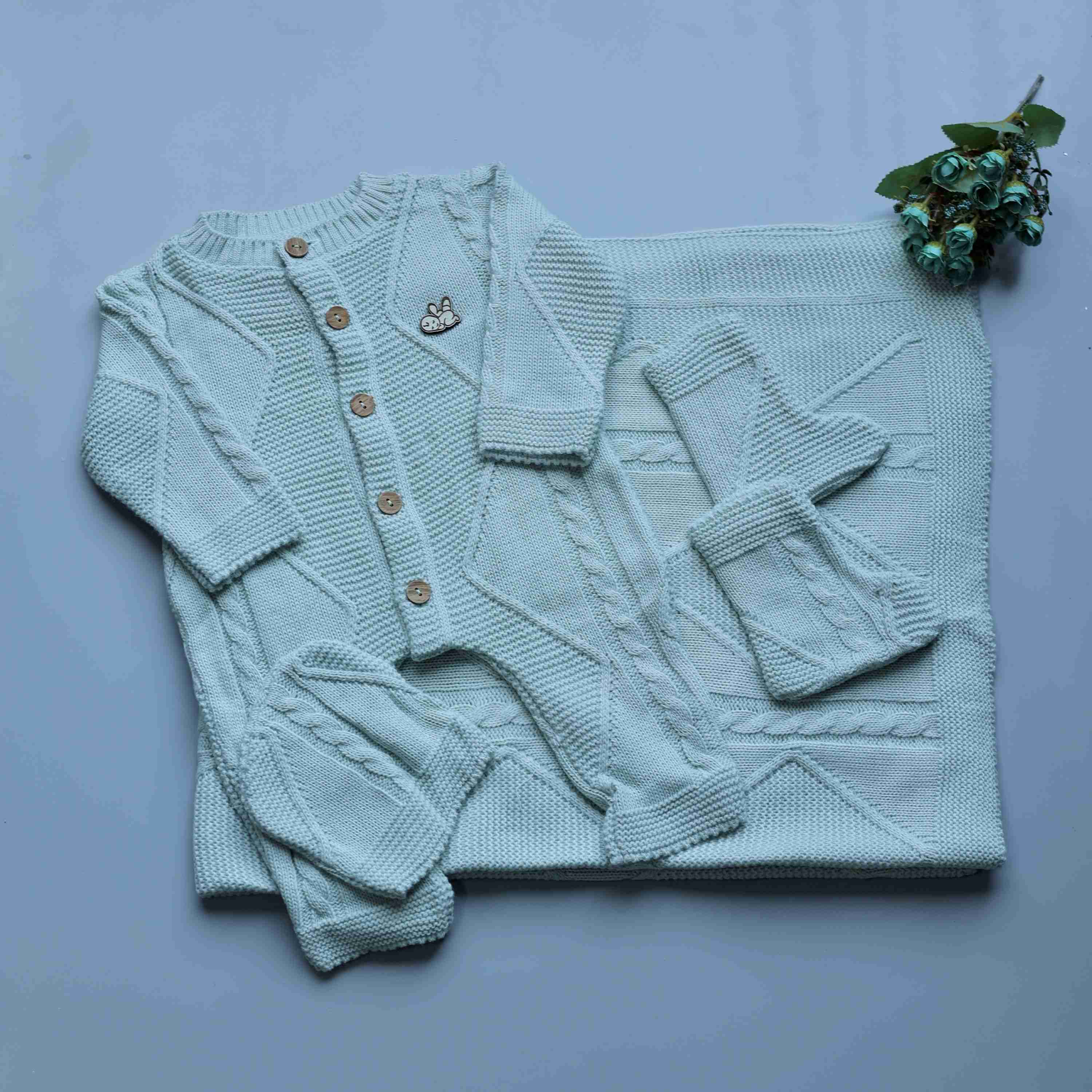 Mint Bliss Knitted Winter Set