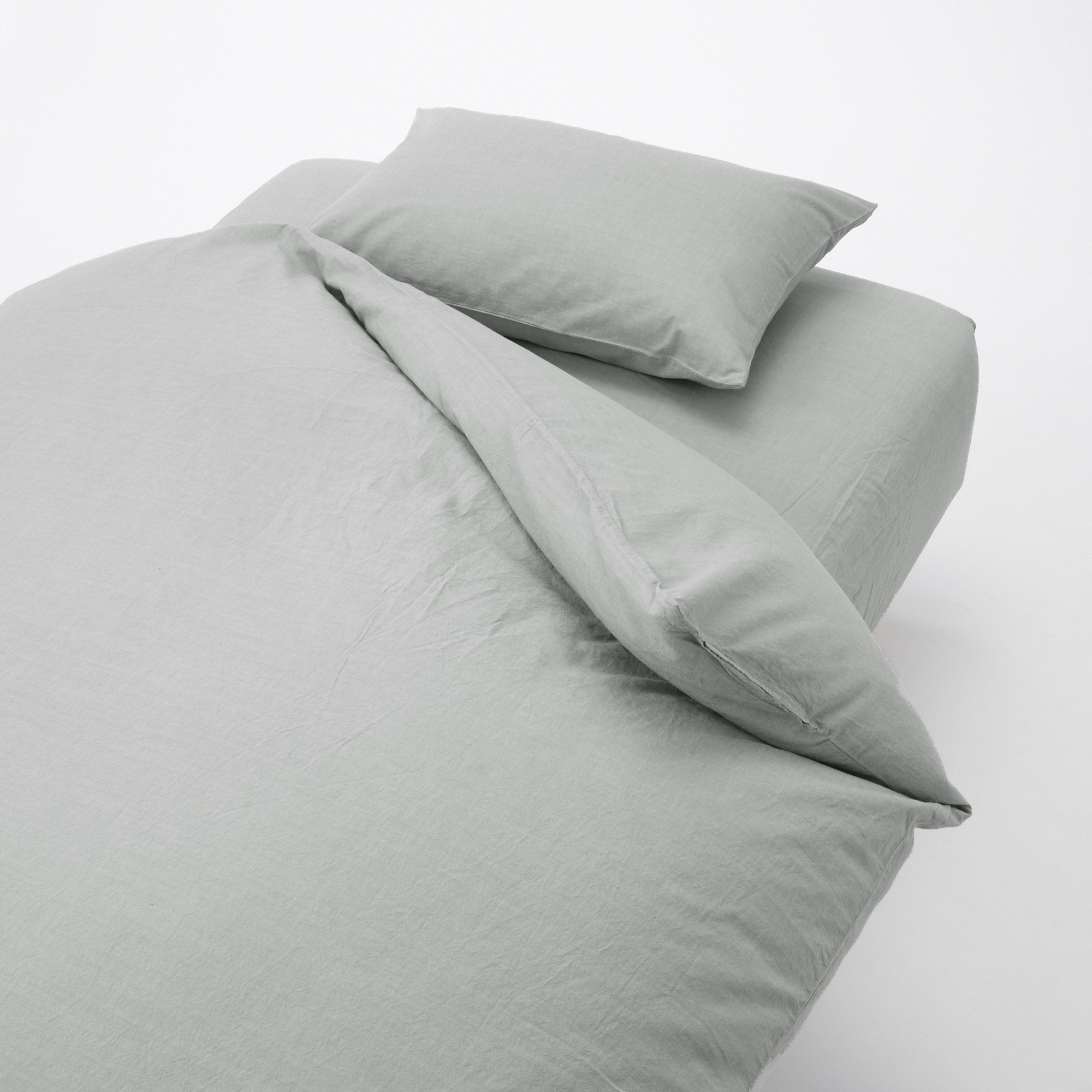WASHEDCOTTON DUVET COVER S GREY