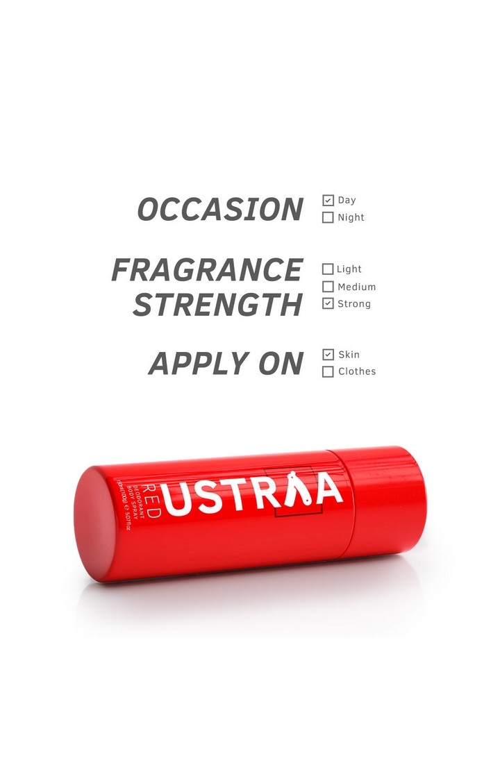 Ustraa | Ustraa Red Deodorant - 150 ml & Rebel Soap - 125 g (Pack Of 3) 4