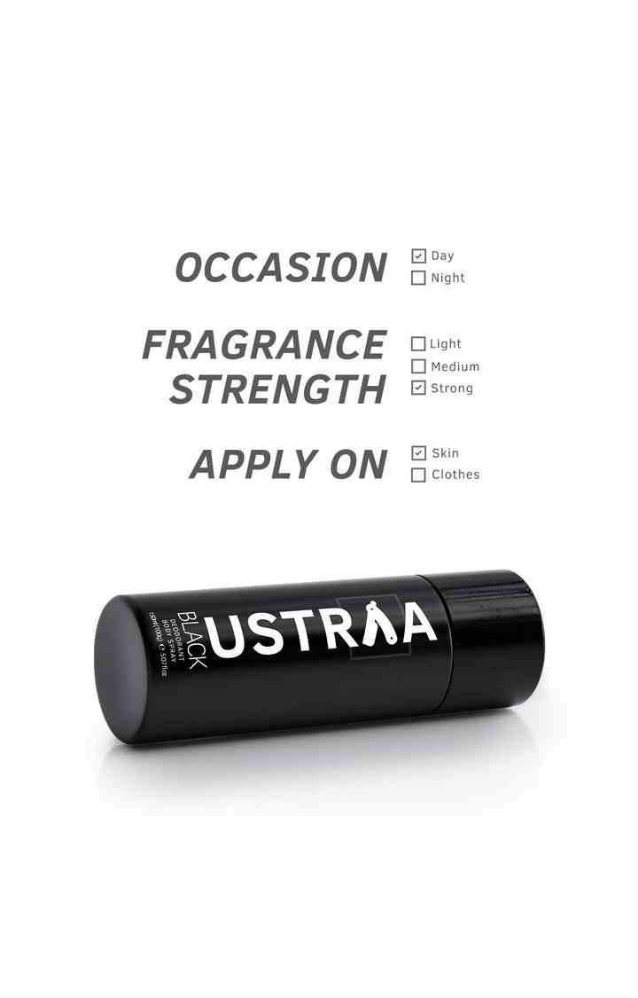 Ustraa Black Deodorant 150ml & Beard growth Oil 35ml