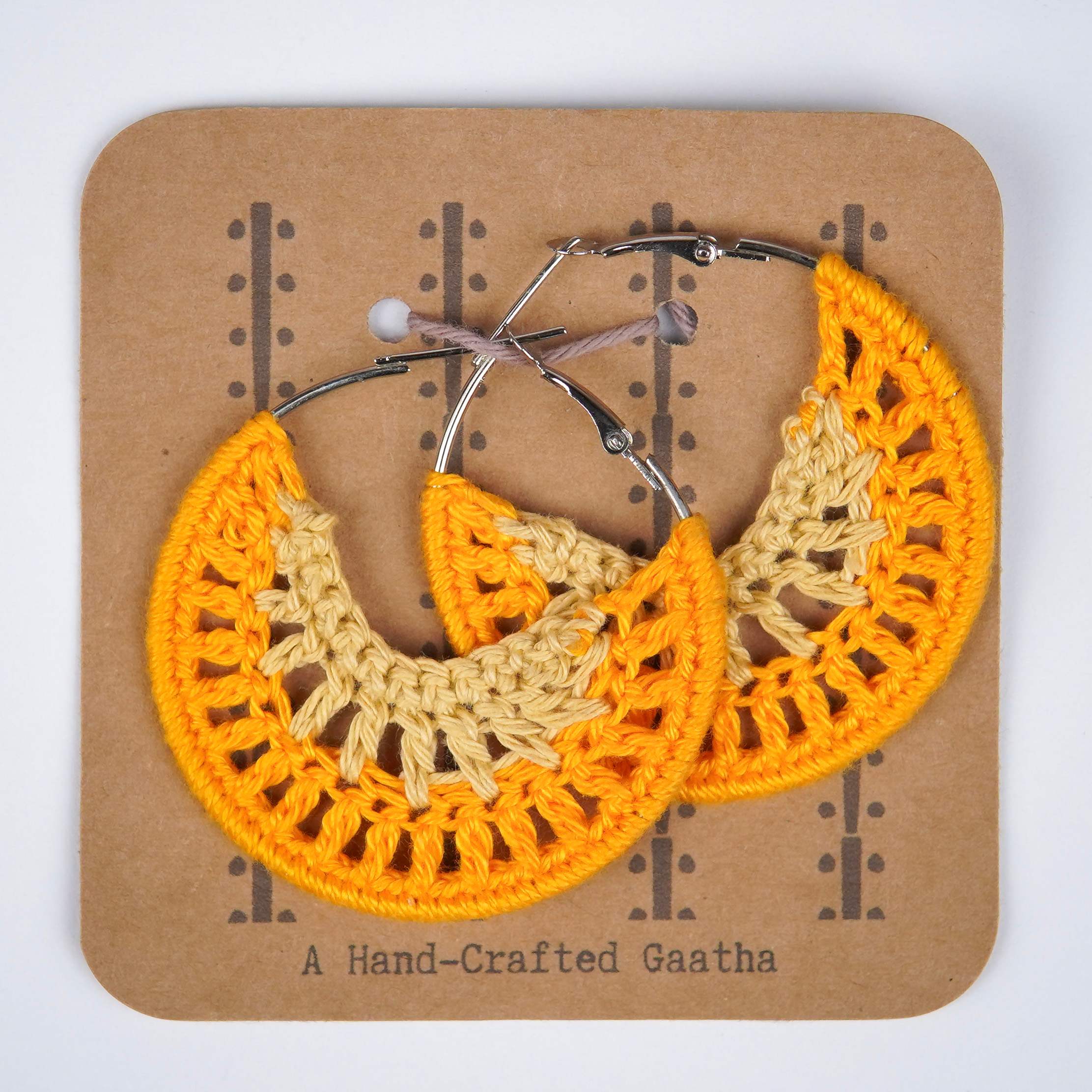 yellow handmade earrings