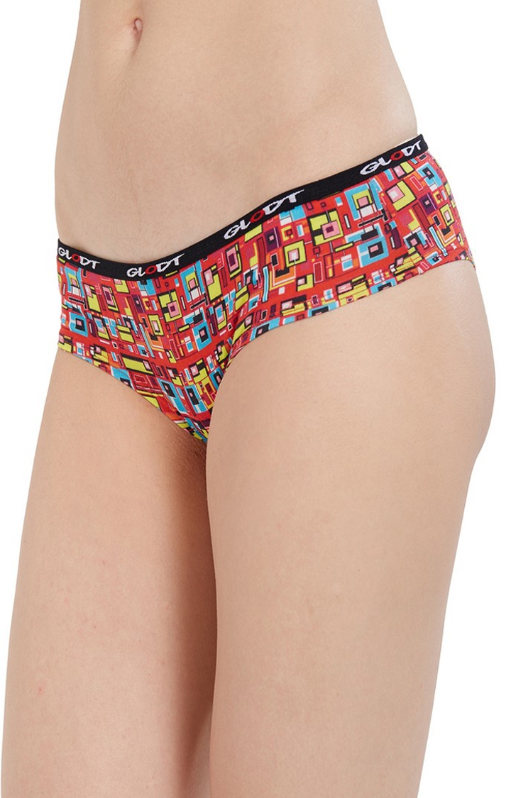 GLODT | Red Bamboozled Print Pima Cotton Hipster Panties 2