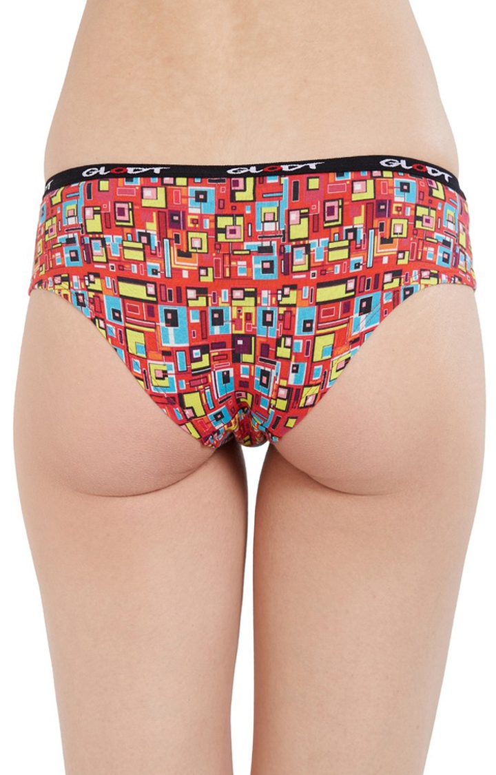GLODT | Red Bamboozled Print Pima Cotton Hipster Panties 4