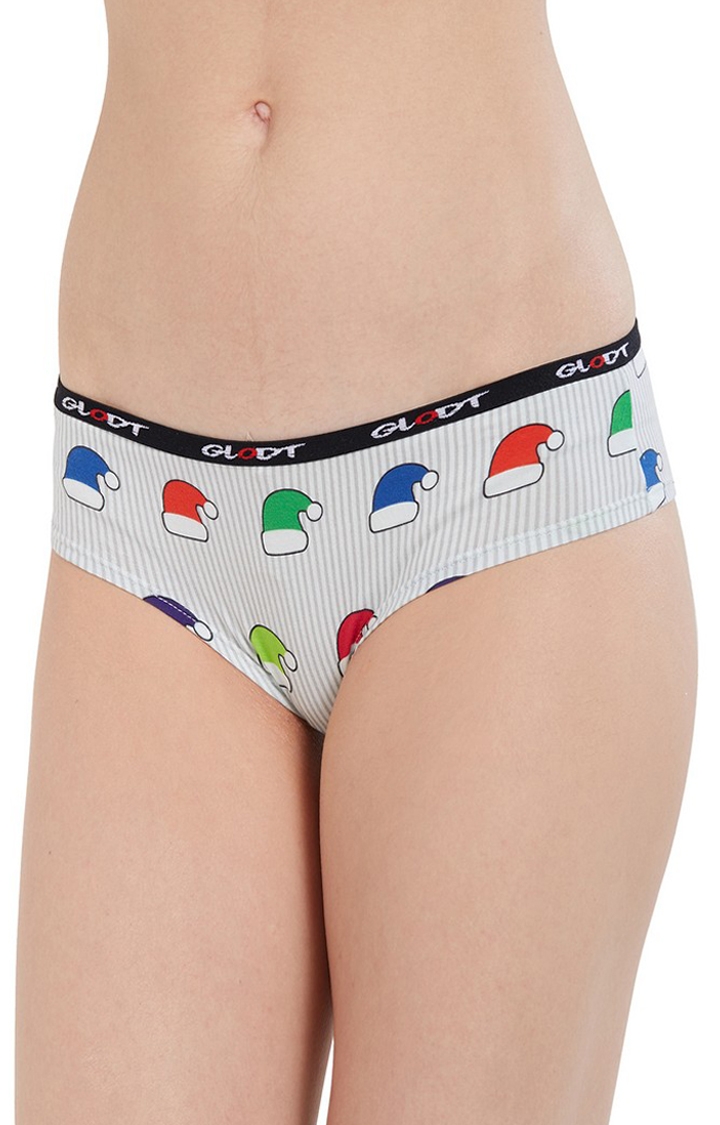 GLODT | White Party Hats Print Pima Cotton Hipster Panties 2