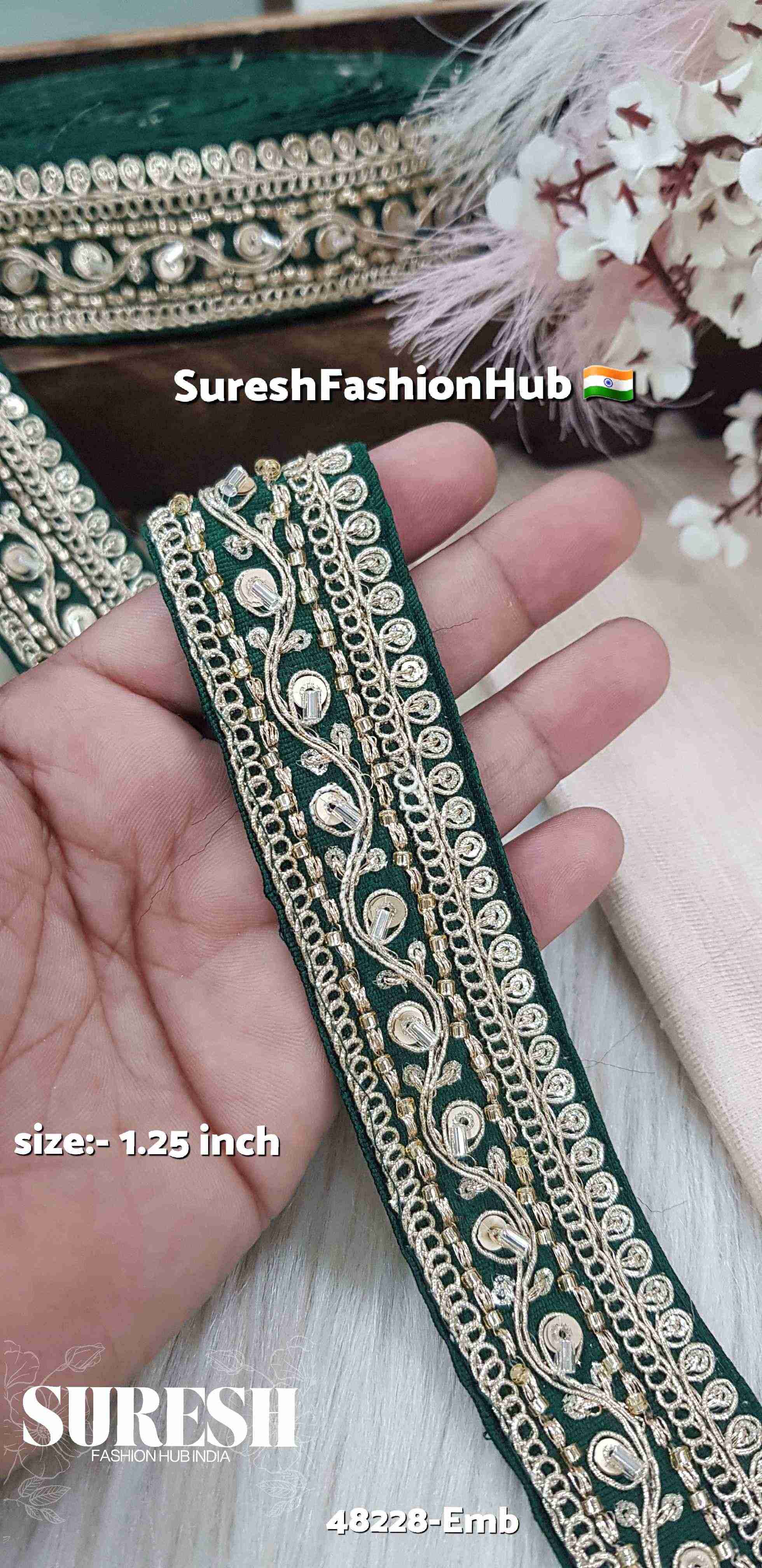 Floral Embroidered Border