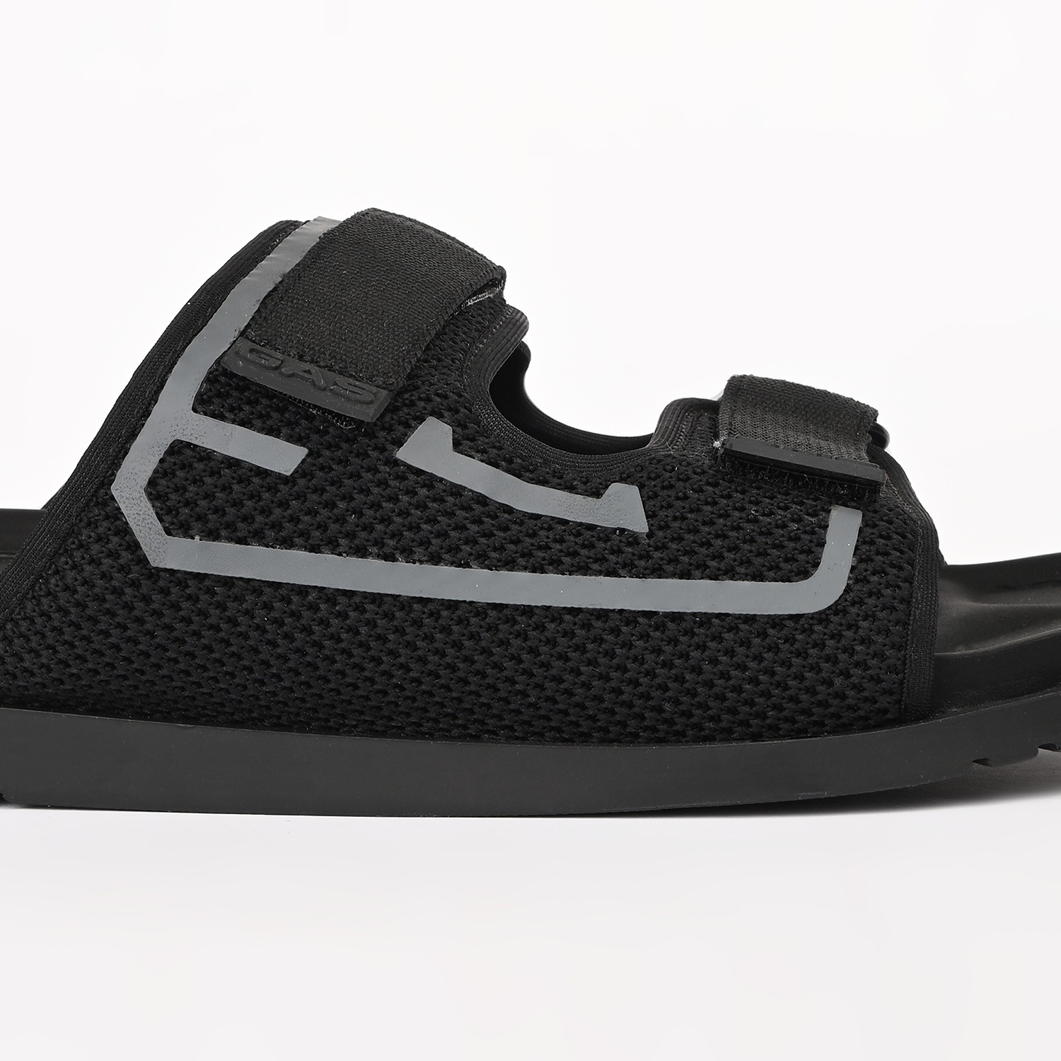 GAS | Men's StrapGrid Black Sandals|1