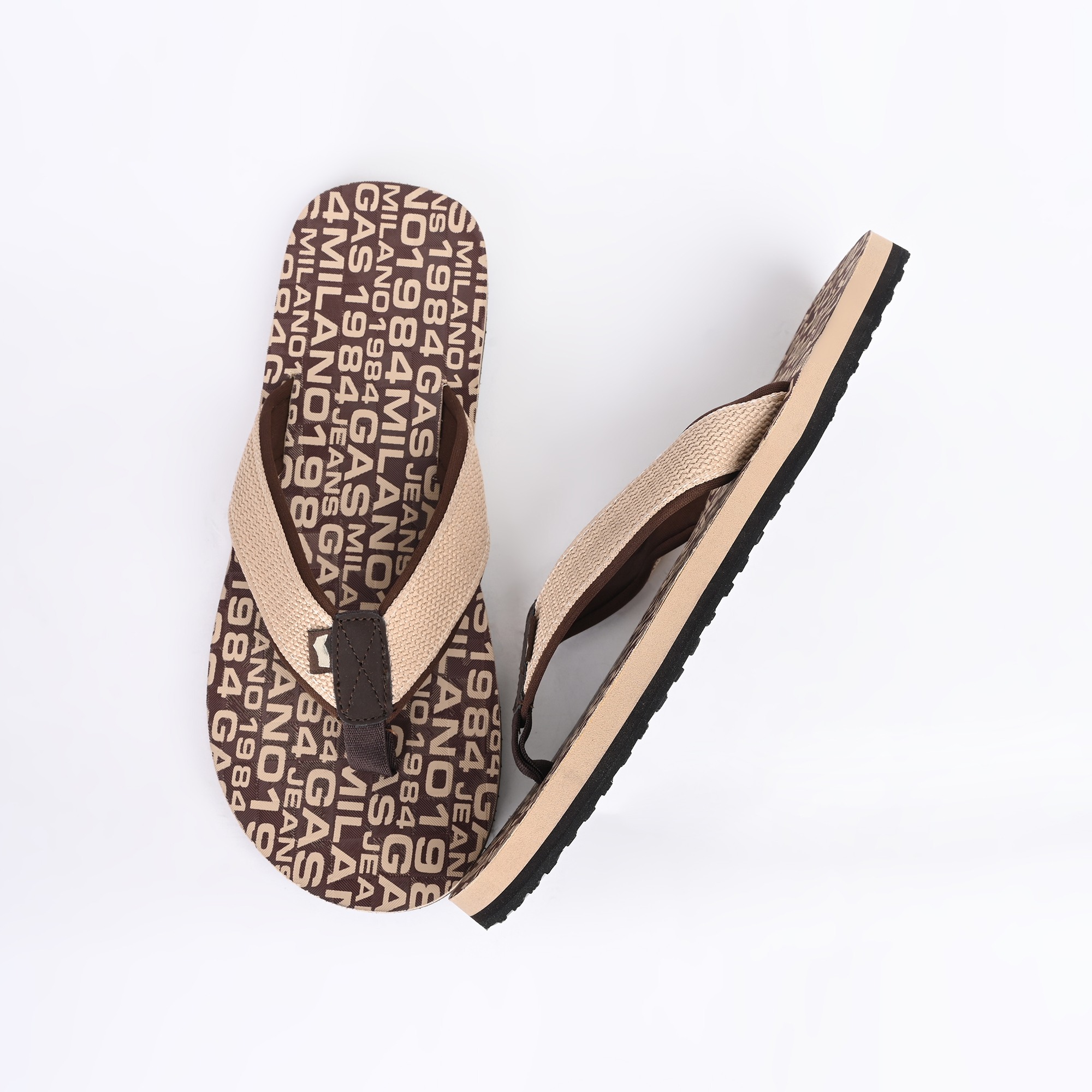 GAS | Men's StreetGrain Brown FlipFlops|0
