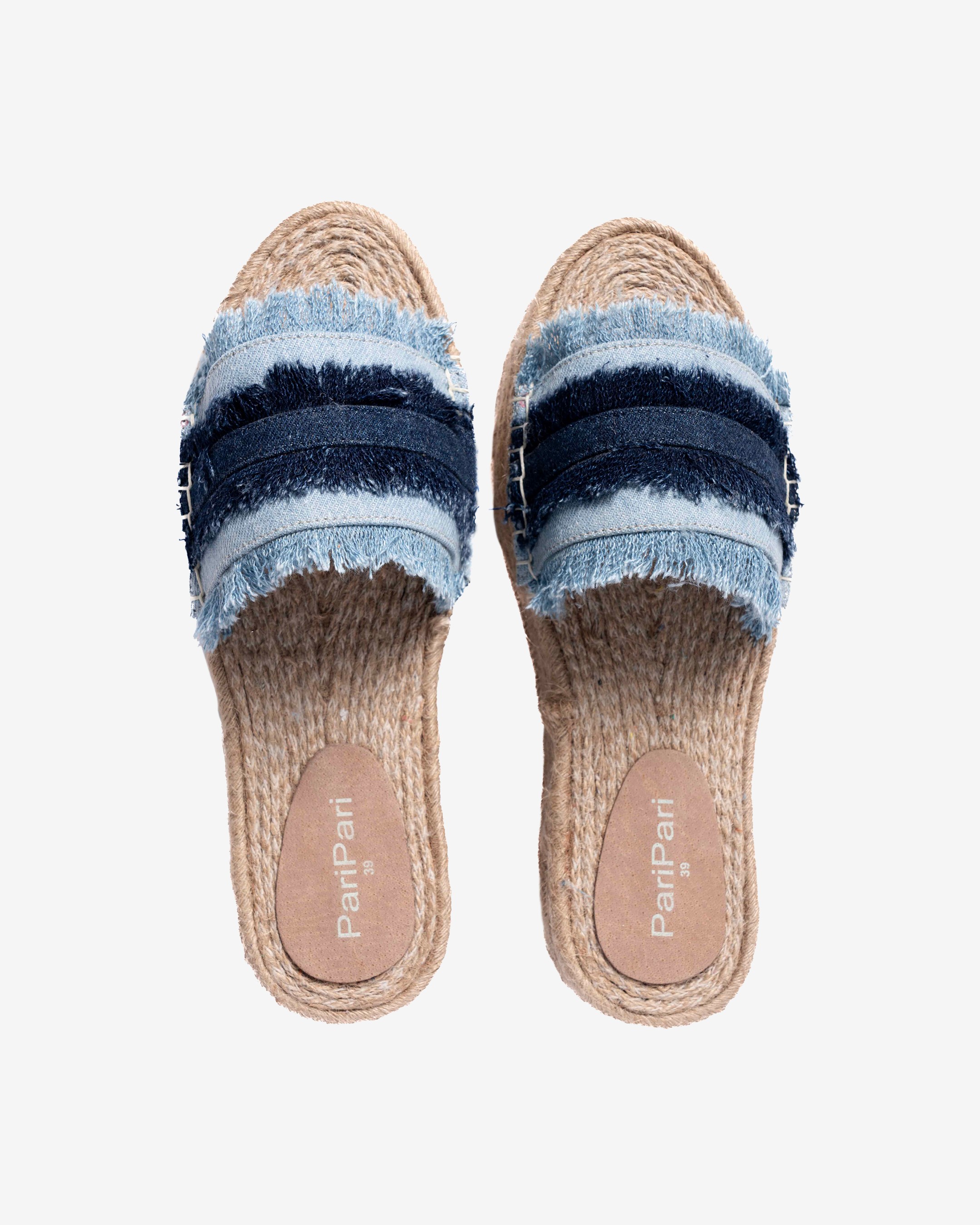 Saira Denim Sandals Platform